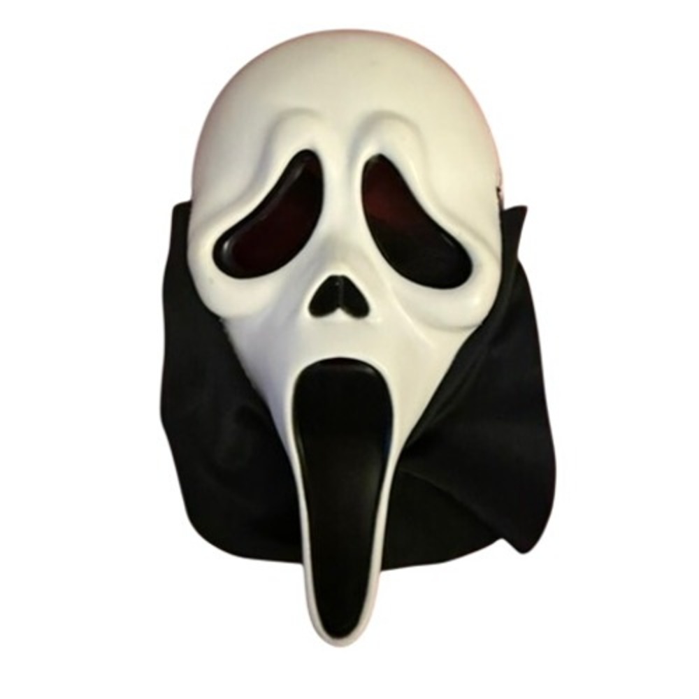 Vintage Ghostface Scream Bleeding Mask Heart Blood Pump Fun World Halloween